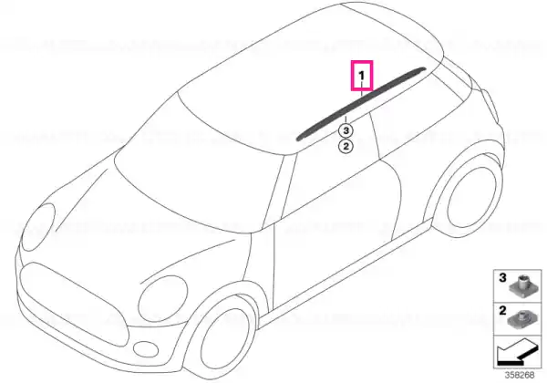 Expediere rapidă Roof railing, left - BMW - Mini
