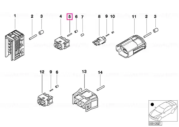 Retur ușor Terminal socket MQS ELA 0,5-0,75 MM² AG - BMW