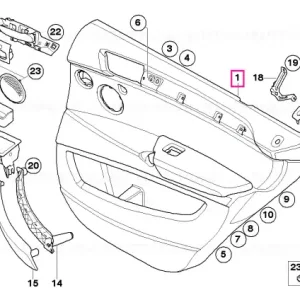 Ultima șansă Door lining leather rear left OYSTER - BMW