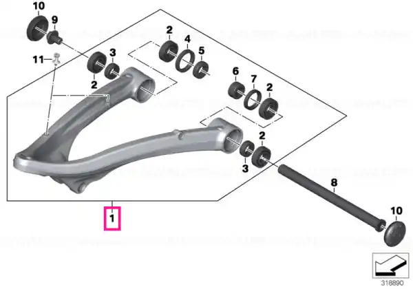 Trailing arm - BMW Motorrad Ieftin