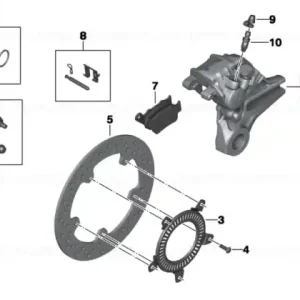 Brake caliper, without pad, rear - BMW Motorrad Reducere de preț