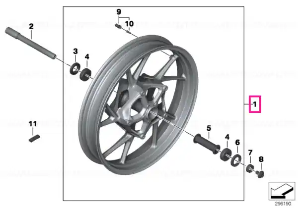 Comandă acum Front wheel 3.5X17 - BMW Motorrad