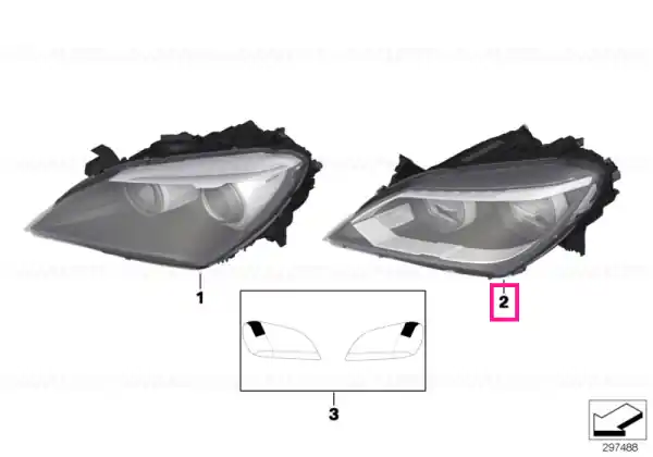 Headlight, LED technology, left - BMW Transport gratuit