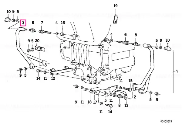 Right engine protection bar SW - BMW Ofertă exclusivă