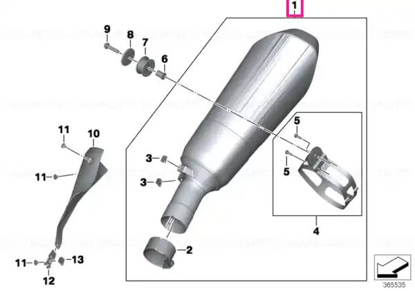 Preț redus Rear silencer - BMW Motorrad