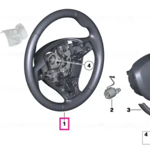 Transport gratuit Volan sport piele, padele schimbator - BMW