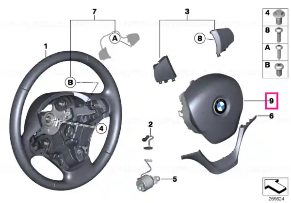 Ieftin Airbag module, driver's side - BMW