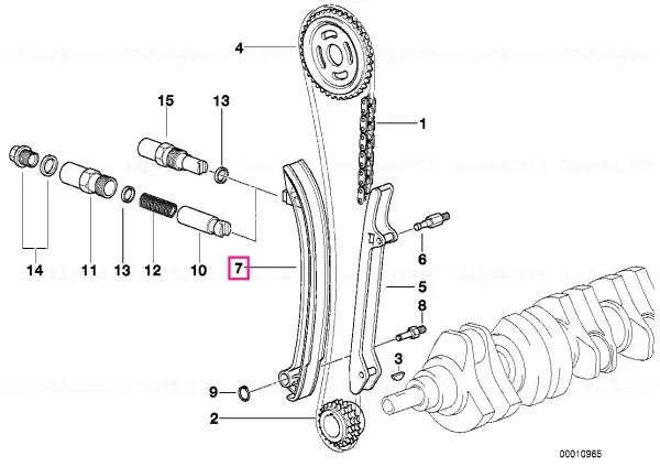 Tensioner lanț distribuție - BMW Disponibil imediat