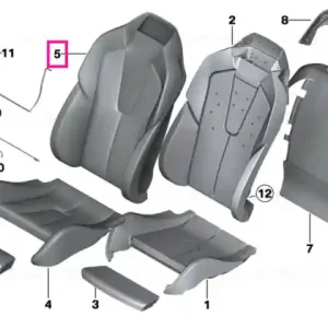 Ultima șansă Capac spatar Comfort piele LKA9,X3A9 LKA9,X3A9 SILV - BMW