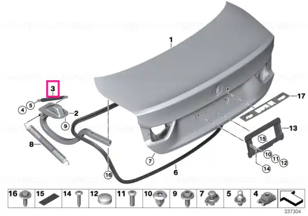 Noutate Arc pneumatic pentru capotă portbagaj - BMW