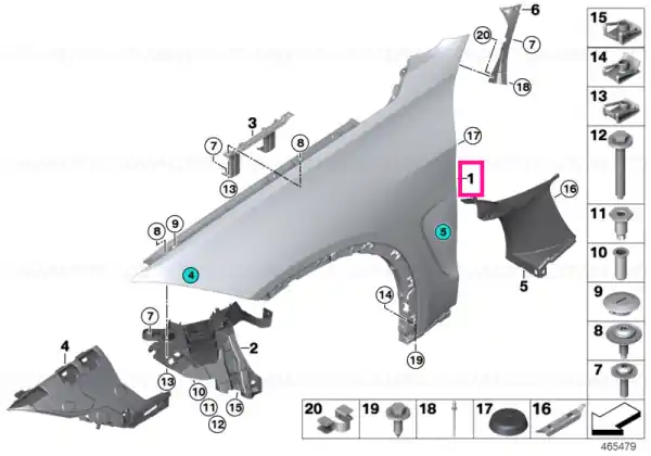 Reducere de preț Side panel, front left - BMW