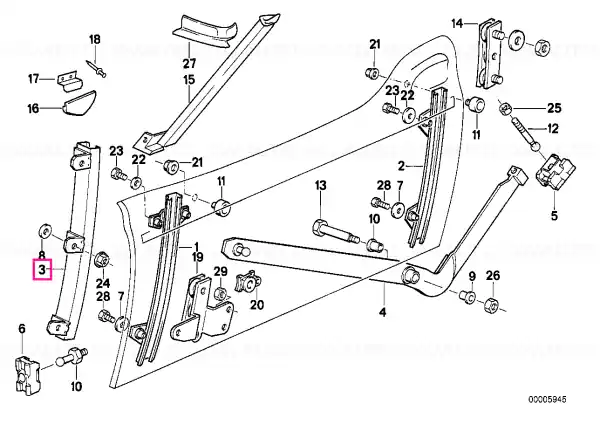 Guide rail right - BMW Expediere rapidă