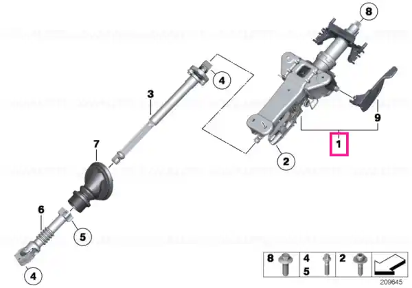 Ofertă de sezon Manually adjust. steering column - BMW