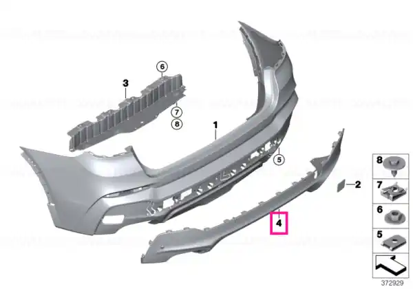 Panou bara spate jos M - BMW Premium