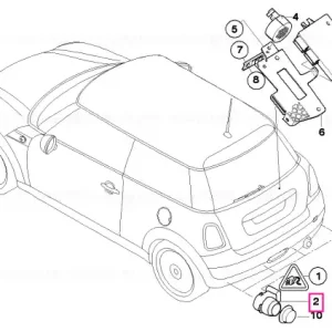 Senzor ultrasonic argint WA60 - BMW - Mini Plată sigură