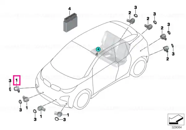 Ofertă specială Senzor ultrasonic WC08 WC2U - BMW