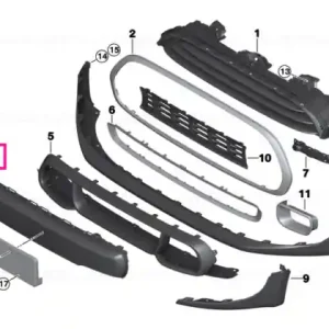 Bandă ornamentală bara față ONE - BMW - Mini Lichidare de stoc