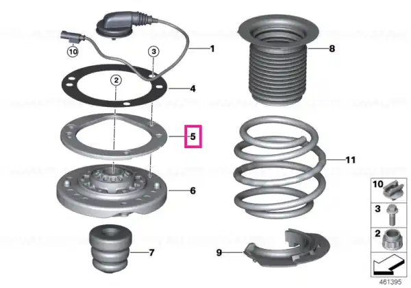 Reinforcement, support bearing, right - BMW Mai ieftin