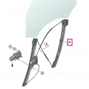 Window lifter without motor,front left - BMW Retur gratuit