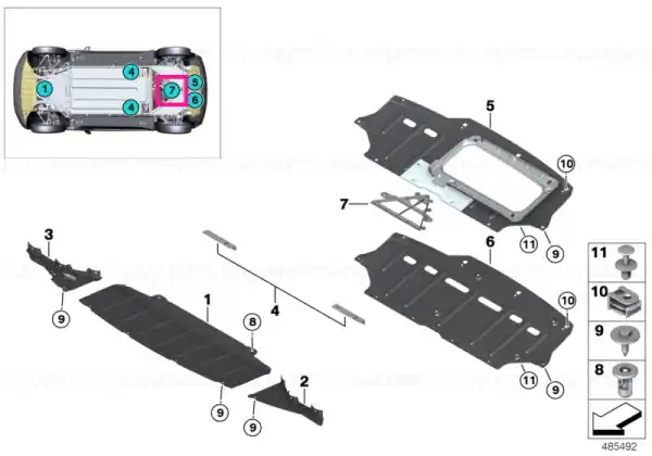 Capac compartiment motor - BMW Ieftin