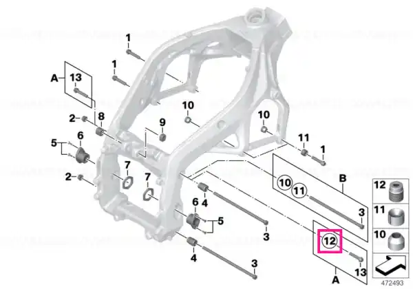 Ieftin Soclu filetat suport motor - BMW Motorrad
