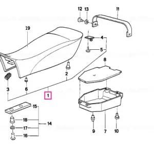 Vezi acum Double seat bench GRAU/SCHWARZ - BMW Motorrad