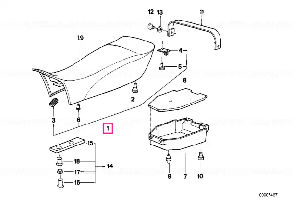 Vezi acum Double seat bench GRAU/SCHWARZ - BMW Motorrad