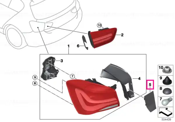Discount Capac trim șină stropi stânga - BMW