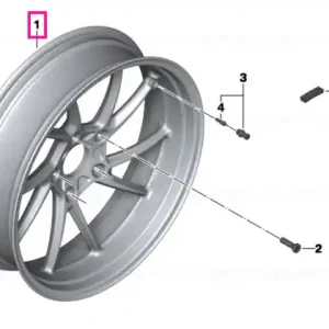 Silver rear wheel 5.5X17 - BMW Motorrad Cumpărături sigure