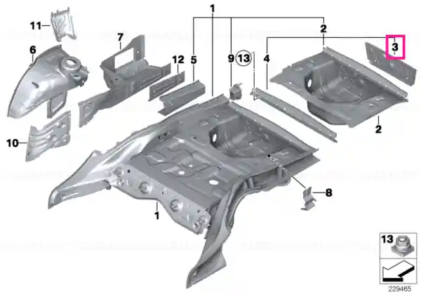 Ofertă de sezon End piece, luggage-compartment floor - BMW