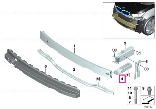 Discount Deformation element, front lower right - BMW