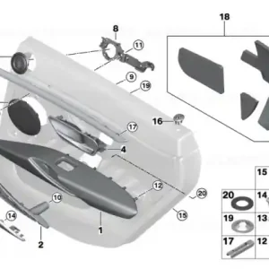 Accent strip, rear left PERLGLANZ CHROM - BMW Transport gratuit