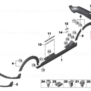 Black band, rear lower left - BMW - Mini Expediere rapidă
