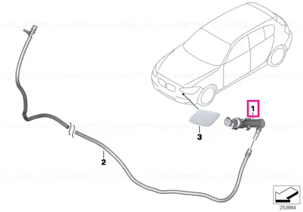 Livrare expres Telescoping nozzle, right - BMW