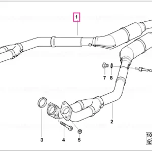 Tub esapament catalizator cil. 1-4 ZYL.1-4 - BMW Retur ușor