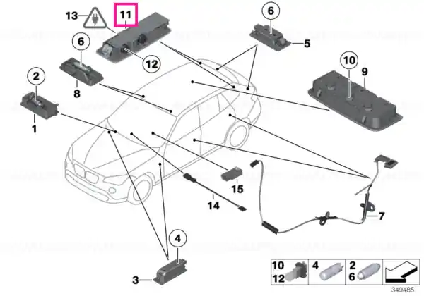 Promoție interior reading light, rear right ANTHRAZIT - BMW