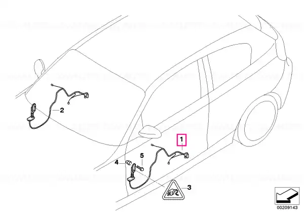 Lichidare de stoc Wiring set, door, driver - BMW