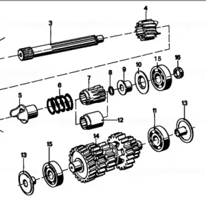 Arbore transmisie kick starter 17,5DEG/D=37 - BMW Motorrad Retur ușor