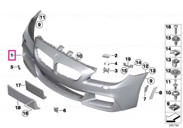 Panou trim bară spate M/SRA/PDC - BMW Reduceri