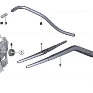 Retur ușor Wiper motor, rear window, left - BMW - Mini