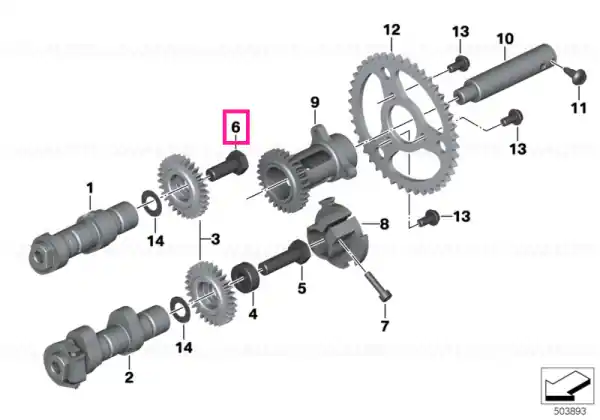 Șurub hexagonal 10X1,25X25-10.9 - BMW Motorrad Premium