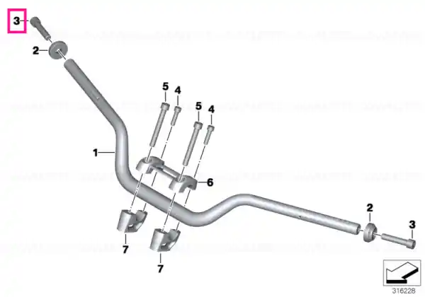 Șurub cap cilindric M12X55-8.8 - BMW Motorrad Ofertă