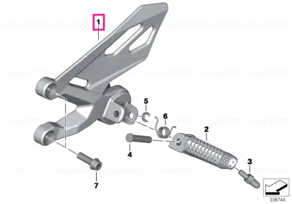 Premium Footrest plate, left - BMW Motorrad