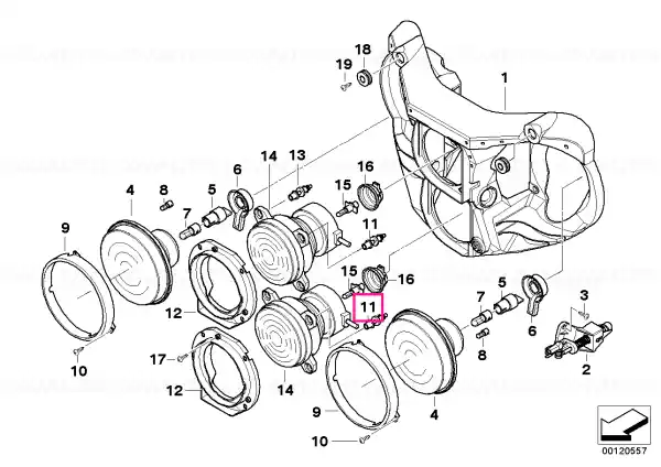 Discount Support f high beam L=15MM - BMW Motorrad