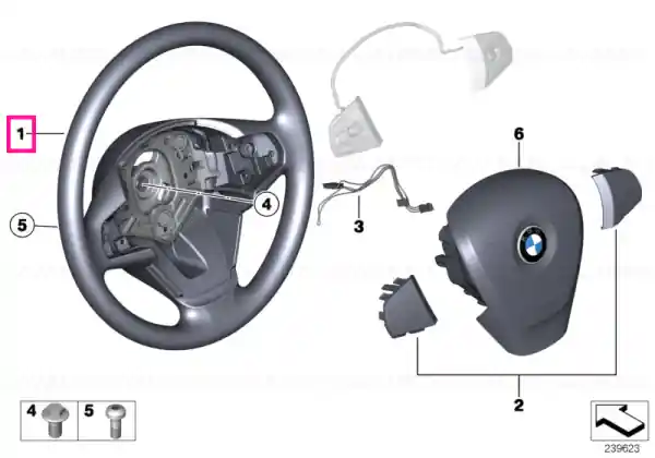 Steering wheel, leather - BMW Ofertă