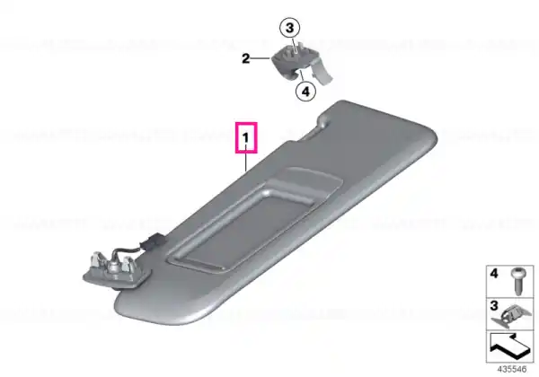 Mai ieftin Sun visor with label, left BEIGE - BMW