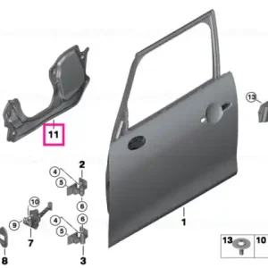Sound insulation, door, front right - BMW - Mini Popular