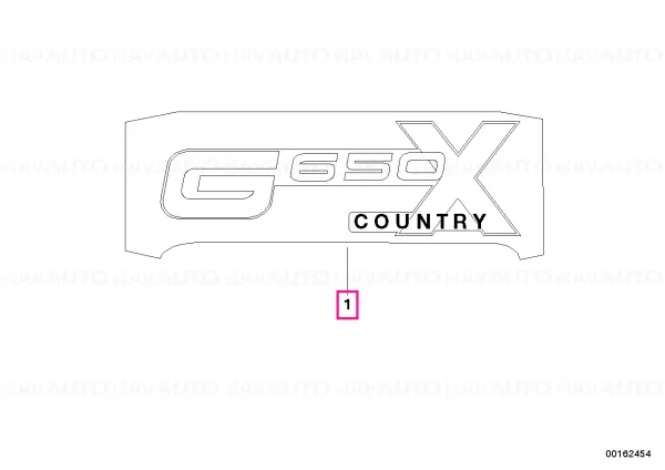 Model lettering "G650Xcountry" - BMW Motorrad Preferatul clienților