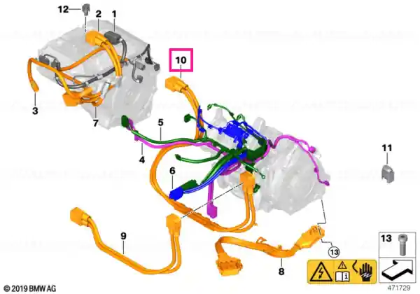 Wiring harness, engine DC - BMW Reducere specială
