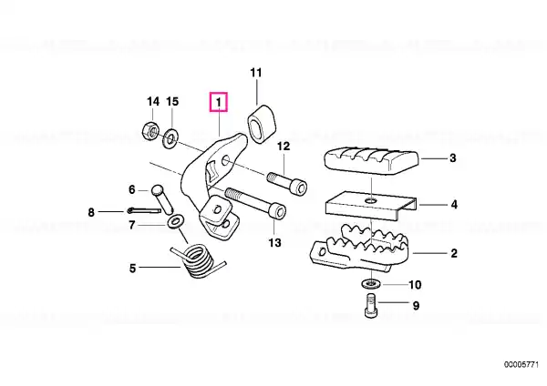 Bestseller Footpeg plate right - BMW Motorrad